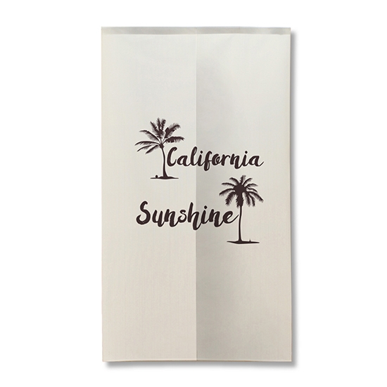 のれん 半間 暖簾 ピエゾ ヤシの木 ペイントアート California Sunshine TNR-0323