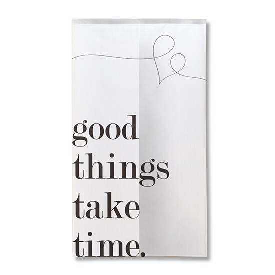 のれん 半間 暖簾 ピエゾ good things take time 文字アート TNR-0408