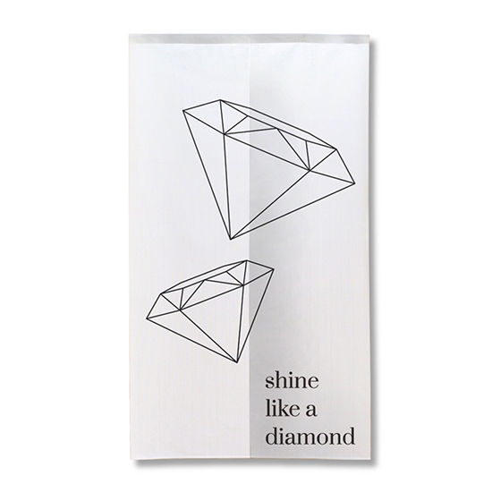 のれん 半間 暖簾 ピエゾ shine like a diamond 文字アート TNR-0410