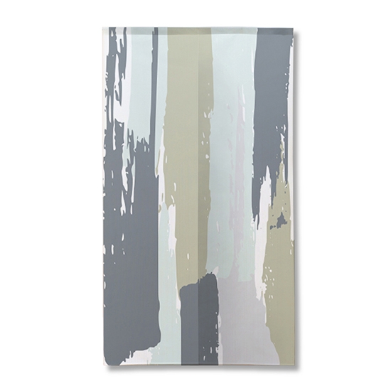 のれん 半間 暖簾 ピエゾ 筆模様 ペイントアート 紺×グレー TNR-0425