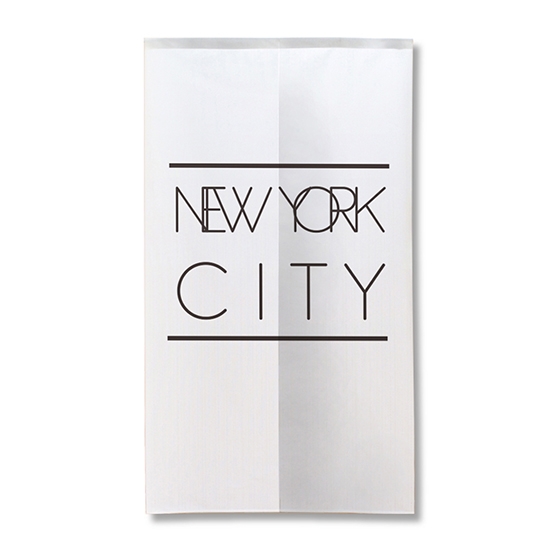 のれん 半間 暖簾 ピエゾ NEW YORK CITY 文字アート TNR-0350