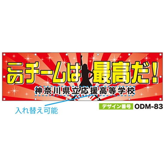 【別注】名入れ応援幕（横型） ODM-0083【受注生産】