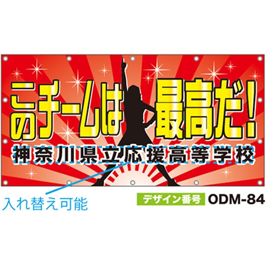 【別注】名入れ応援幕（四角型） ODM-0084【受注生産】