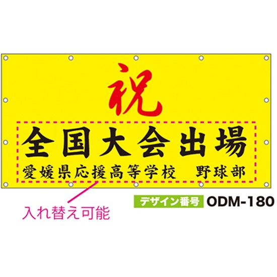 【別注】名入れ応援幕（四角型） ODM-0180【受注生産】