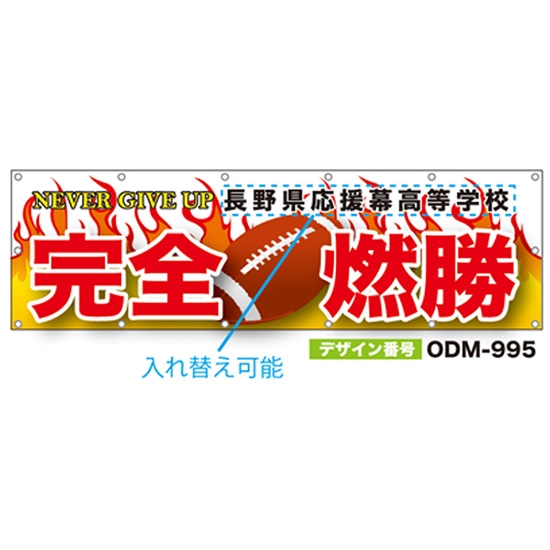 【別注】名入れ応援幕（横型） ODM-0995【受注生産】