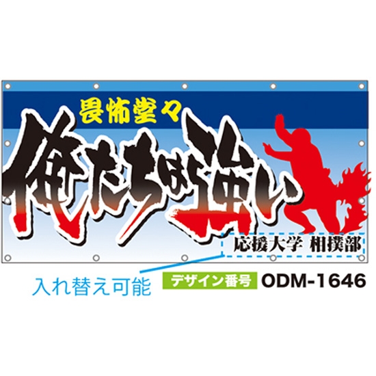 【別注】名入れ応援幕（四角型） ODM-1646【受注生産】