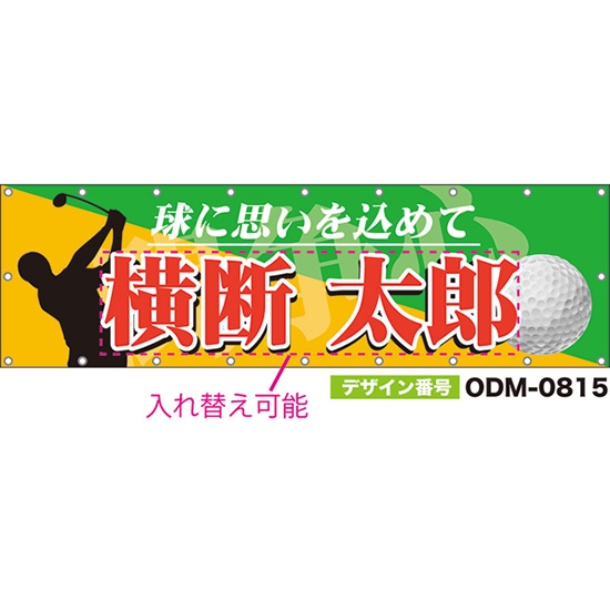 【別注】名入れ応援幕（横型） 球に思いを込めて 闘争心 （黄緑） ODM-0815【受注生産】