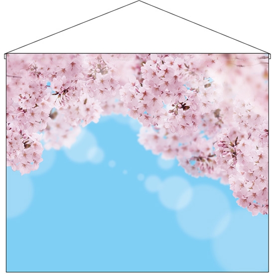 タペストリー 桜写真 (W1200×H1000mm)  No.28952