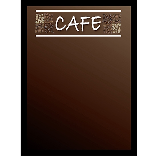 黒板 ブラックボード 片面 マジカルボード Lサイズ CAFE カフェ コーヒー豆 木目 No.24704