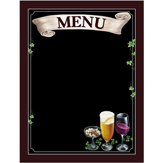黒板 ブラックボード 片面 マジカルボード Mサイズ MENU メニュー ビール ワイン No.69743