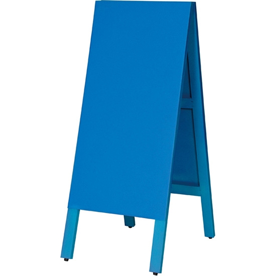 A型ボード A型看板 黒板 両面 チョークタイプ 青 No.42750