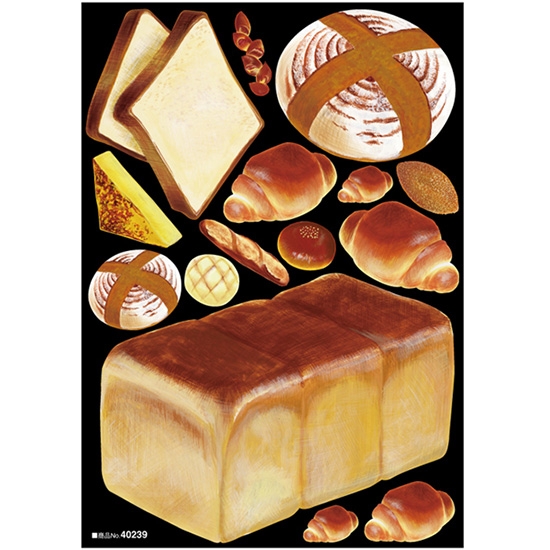 デコレーションシール (A4サイズ) 食パン アクリル No.40239