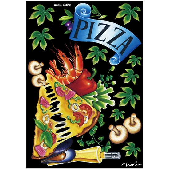 デコレーションシール (A4サイズ) PIZZA ピザ No.45618