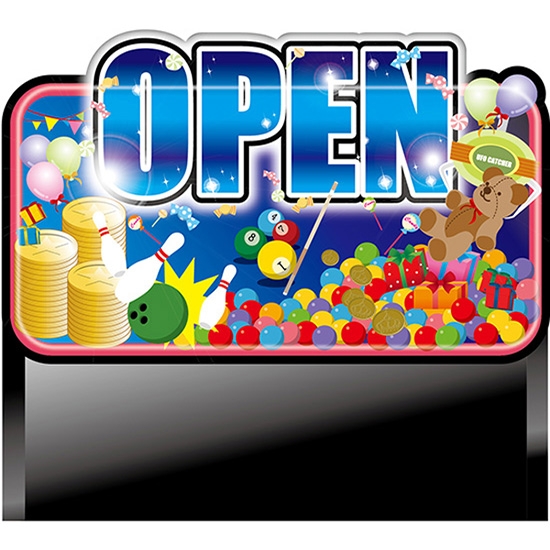 デコレーションパネル OPEN オープン アミューズメント No.63482